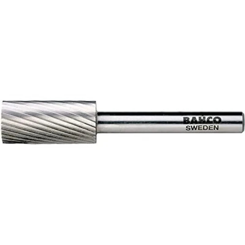 Bahco A1625M08 Cylindrical Medium Rotary Burr, 0 V, Silver, 16 x 65 x 8 mm