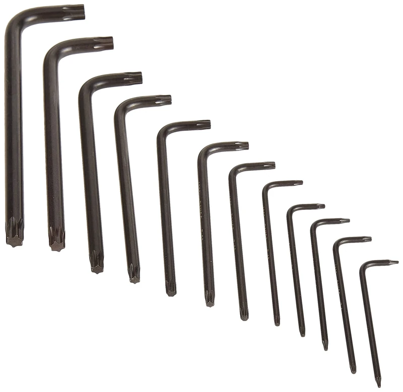 Bahco 1995TORX/13T Hexagon Offset Screwdriver Set for Torx Head Screws, Black/Orange, Set of 13 Piece