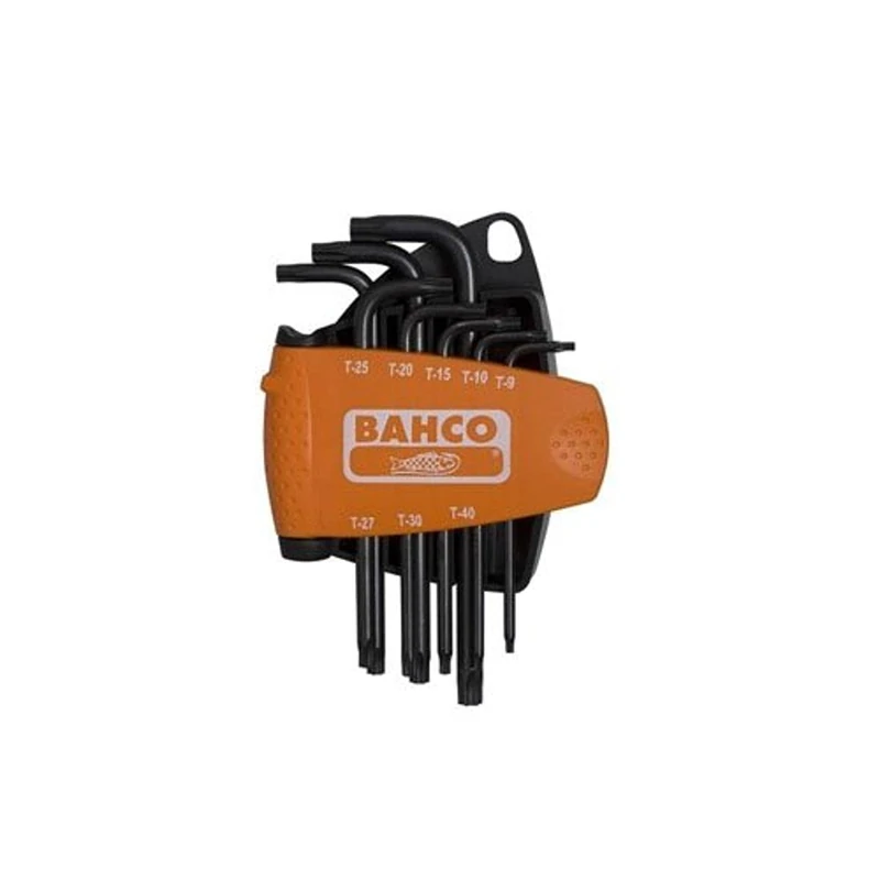 Bahco BE-9575 Offset Screwdrivers for Torx Head Screws, Black/Orange, Set of 8 Piece
