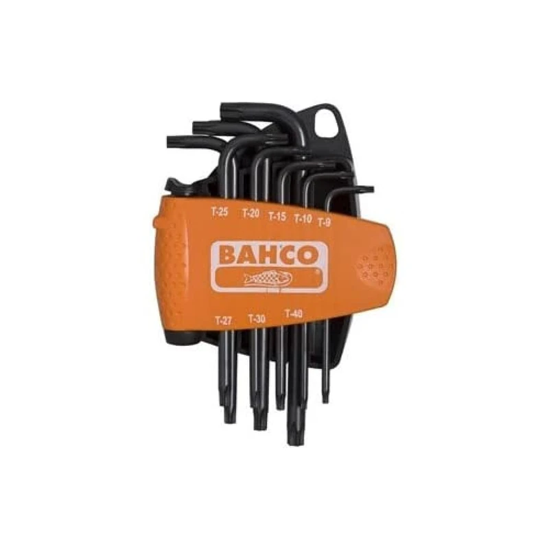 Bahco BE-9585 Offset Screwdrivers for Torx Head Screws, Black/Orange, Set of 8 Piece