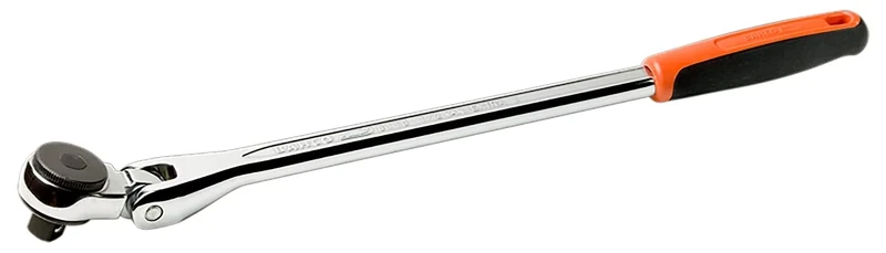 Bahco 7710 Reversible Flex-Head Ratchet, Black/Orange, 3/8-Inch