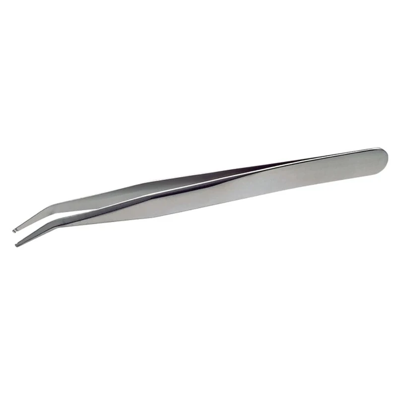 Bahco TL SM 115-SA SMD Stainless Tweezers with Angled Tips, Silver