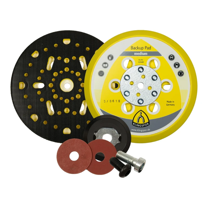 Klingspor Support Plate HST 555, 150 mm, 1 pcs, Soft, No Hole for Eccentric Sander, 320488 - Image 1