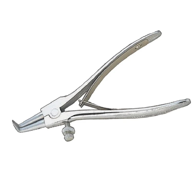 Bahco 2466 B3 External Circlip Pliers with 90 Degree Offset Jaws, Silver