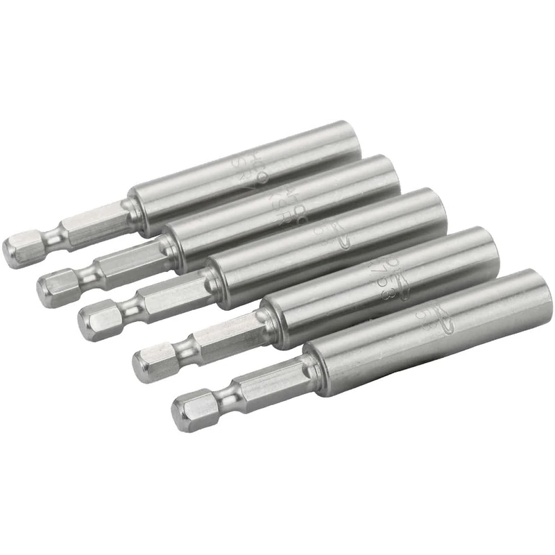 Bahco KSR753 Stainless Steel Universal Adaptor with 1/4-Inch Retaining Ring, Silver, 1/4-Inch, Set of 5 Piece