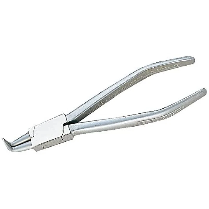 Bahco 2463 D40 Internal Circlip Pliers with 90 Degree Offset Jaws Chrome Plated, Silver, 210 mm