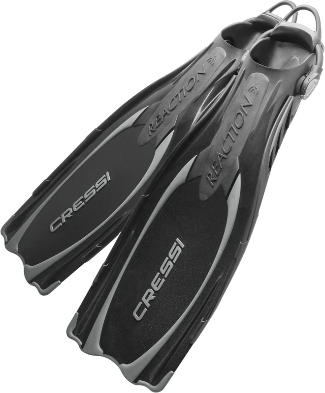 Cressi Reaction Adult Scuba Diving Open Heel Fins with Bungee Strap