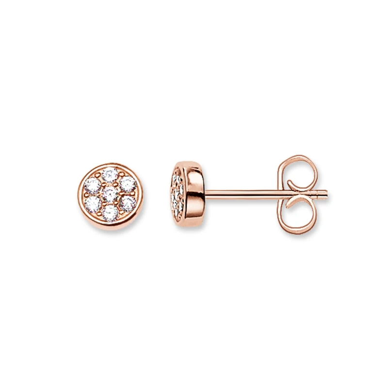 Thomas Sabo stud earrings Sparkling Circles gold-plated silver H1848-416-14