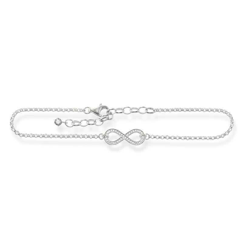 Thomas Sabo Women Anklet Infinity 925 Sterling Silver AK0001-051-14-L27v