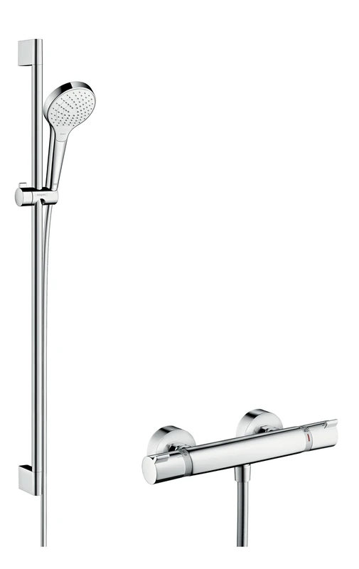 hansgrohe Croma Select S Shower system 110 Vario with Ecostat Comfort thermostatic mixer and shower rail 90 cm