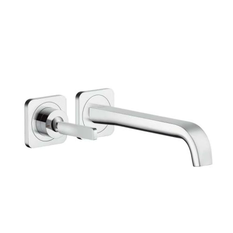 AXOR Citterio E Single Lever Basin Mixer Tap Flush-Mounted Spout Length 220 mm Wall Mounted Chrome