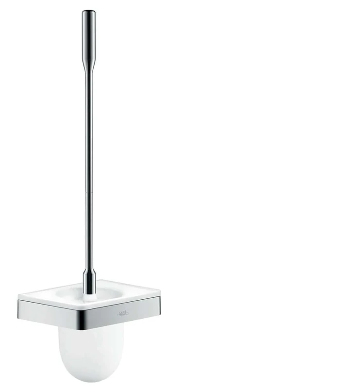 AXOR Toilet Brush with Holder Wall-Mounted Easy Install 18-inch Coordinating Accessories in Chrome, 42835000