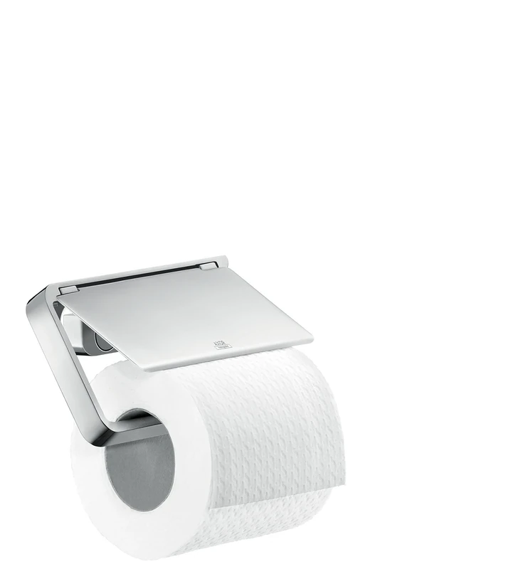 AXOR 42836000 Universal Accessories Toilet Roll Holder with Cover, Chrome