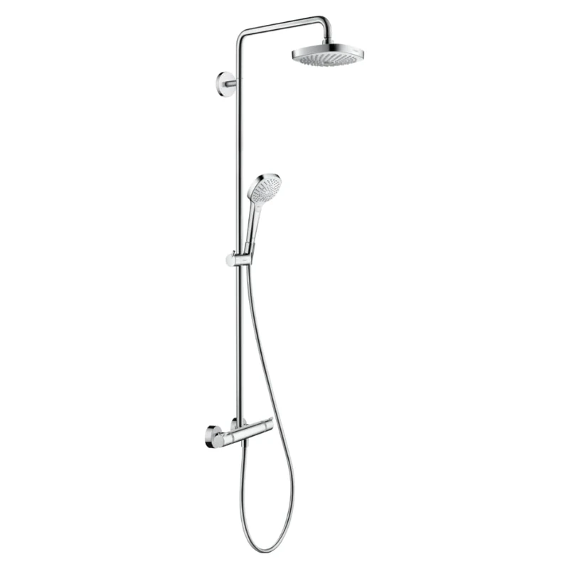 hansgrohe Croma Select E Showerpipe 180 2jet with thermostatic shower mixer