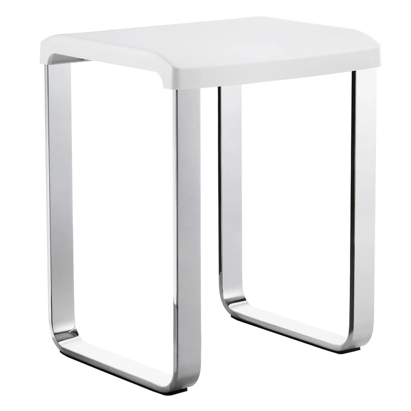 Smedbo FK406 Outline Shower Chair Square Seat, Aluminium