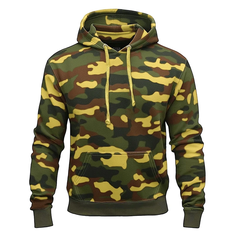 Stars and Stripes Army Camouflage Pullover Hoodie - Unisex - Image 1