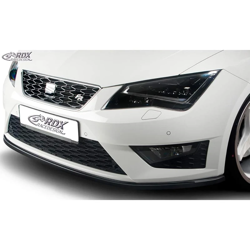 RDX Racedesign Front spoiler compatible with Seat Leon 5F SC/5-doors/ST FR/Cupra 2013-2020 (ABS glossy black)