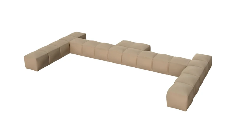 Pigro Felice - Modul'Air Double Inflatable Pool Backrest - Durable Materials - Long Life - Premium - Sand