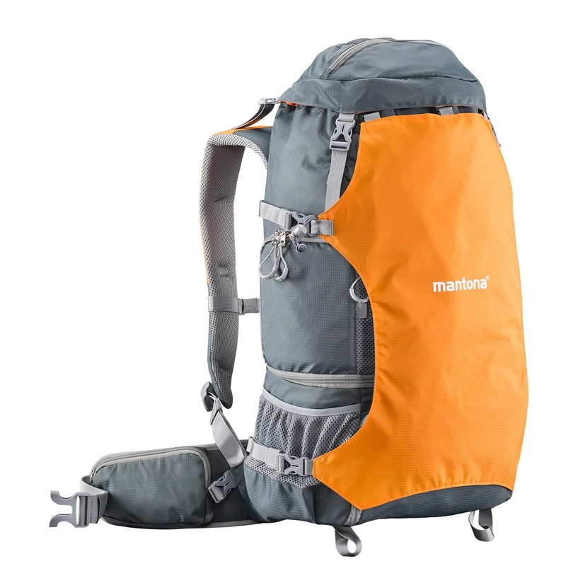 Mantona 20587 ElementsPro 40 professional outdoor backpack for DSLR or CSC camera orange (incl. rain cover)