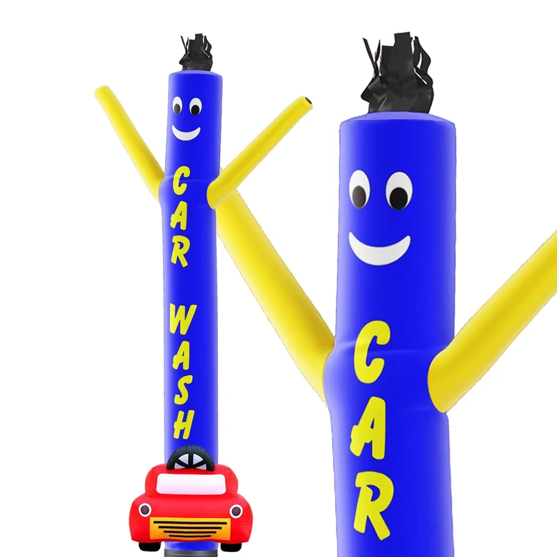 LookOurWay Air Dancer Car Wash with Car Shape Tube Man Fly Guy Puppet Attachment, 10-Feet