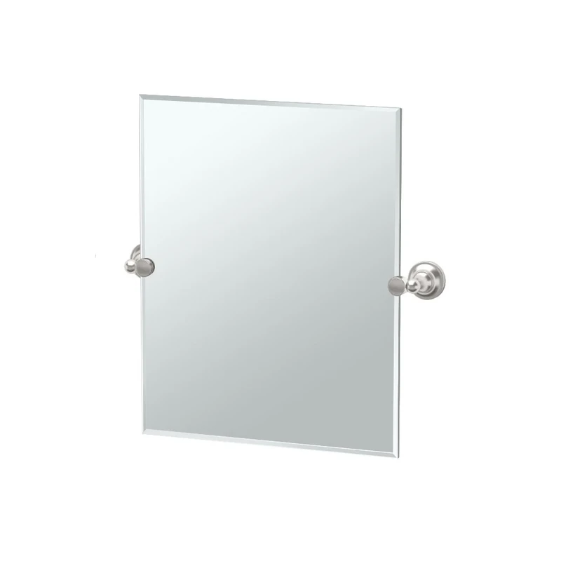 Gatco 4339SM Tiara Small Rectangle Mirror, Satin Nickel - Image 1