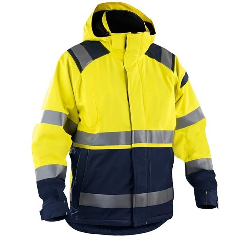 Blakläder 498719873389XL Size X-Large "High-Vis" Shell Jacket - Yellow/Navy Blue