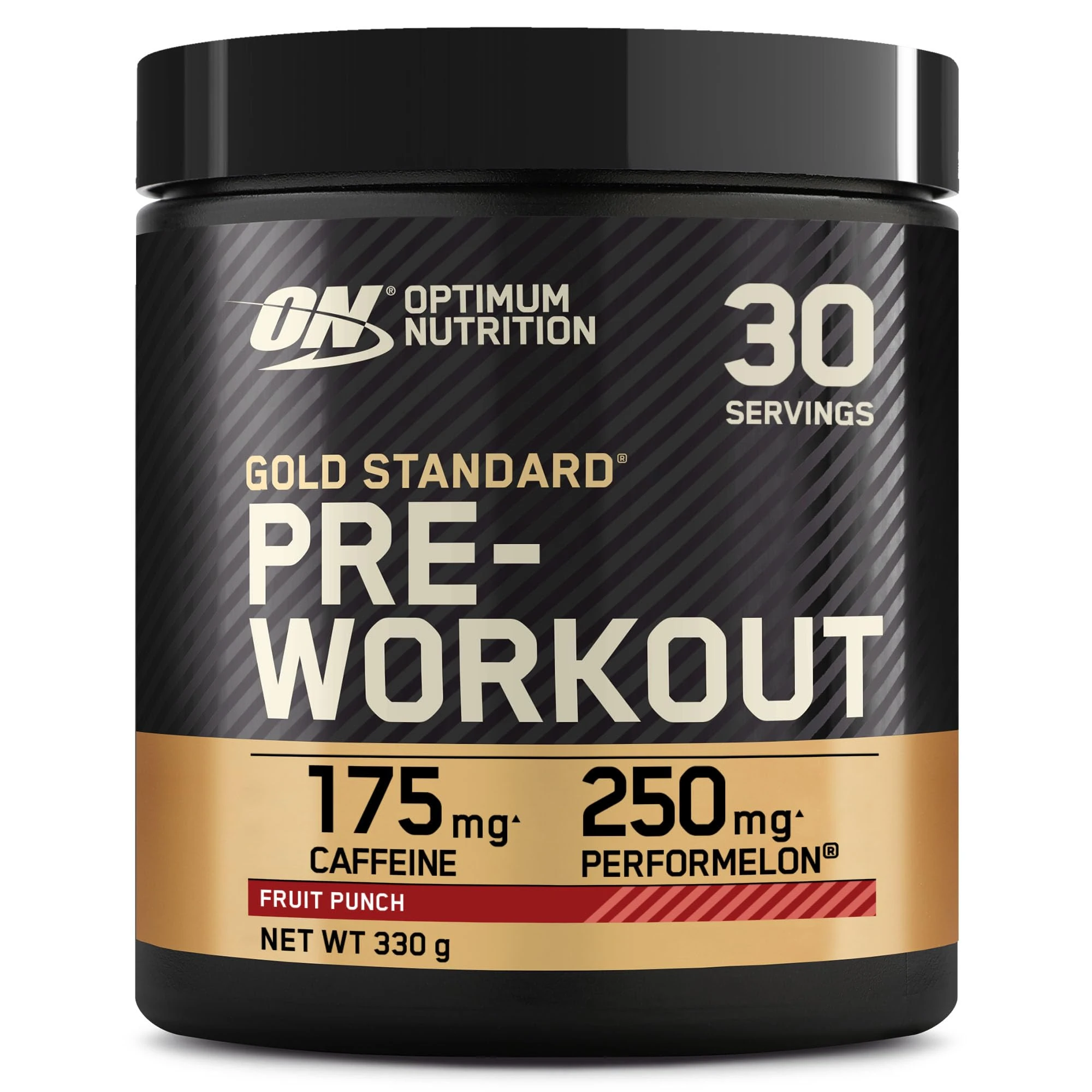 Optimum Nutrition Gold Standard Pre Workout Powder, Energy Drink with Creatine Monohydrate, Beta Alanine, Caffeine and Vitamin B Complex, Nutrition Supplement, Fruit Punch Flavour, 30 Servings, 330 g