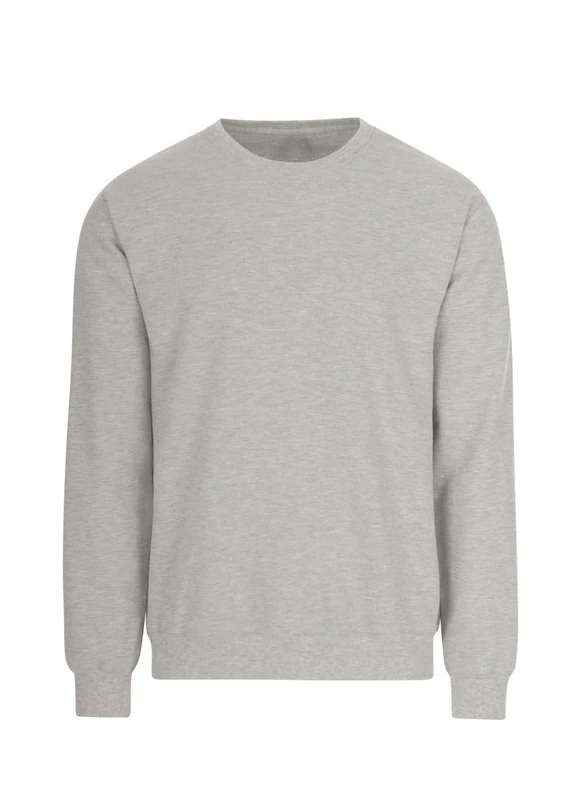 Trigema Men's sweatshirt, Grey (light grey), S