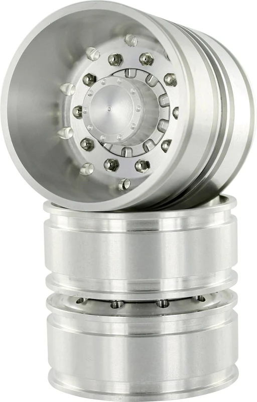 Carson 500907160 1:14 Aluminium Rear Wheel Rim Round Hole (2) Part Model Making Accessories Tuning Parts