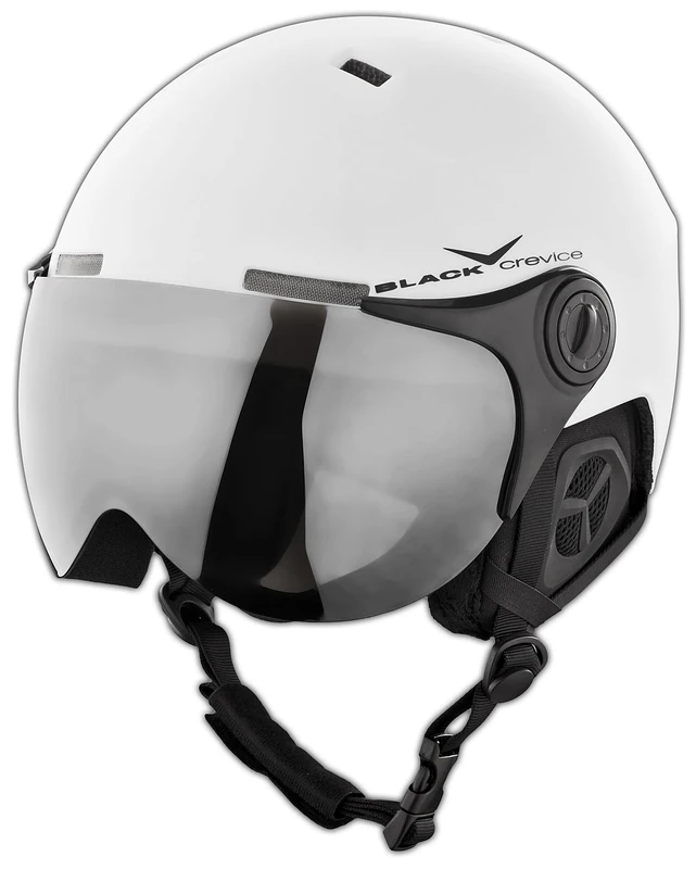 Black Crevice Ski Helmet Matt White/Black Size:58-61