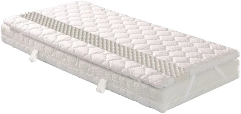 Abeil, Napped Foam Mattress Topper/Protector-White, white, 140 x 200