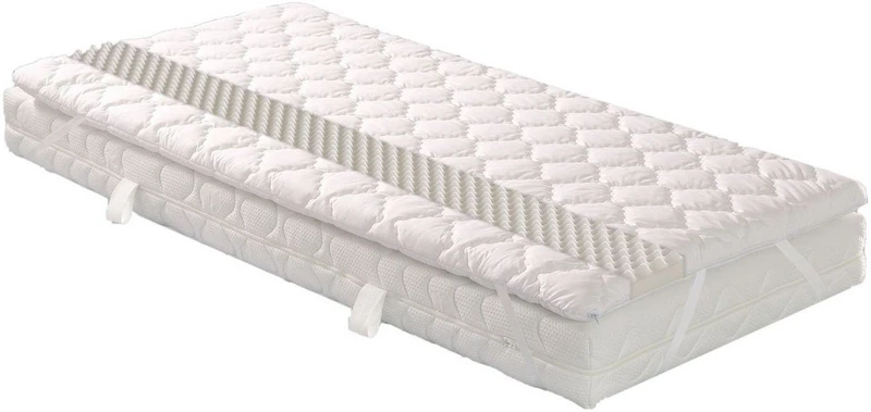 Abeil, Napped Foam Mattress Topper/Protector-White, white, 160 x 200 cm - Image 1