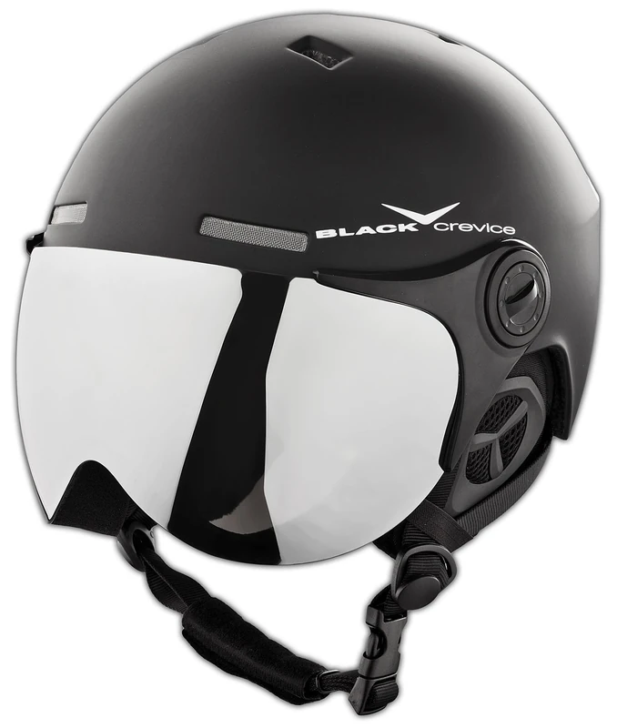 Black Crevice Ski Helmet Matt Black/White Size:54-57