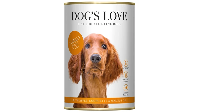 DOG'S LOVE Classic Turkey Tin Food - Pack of 6