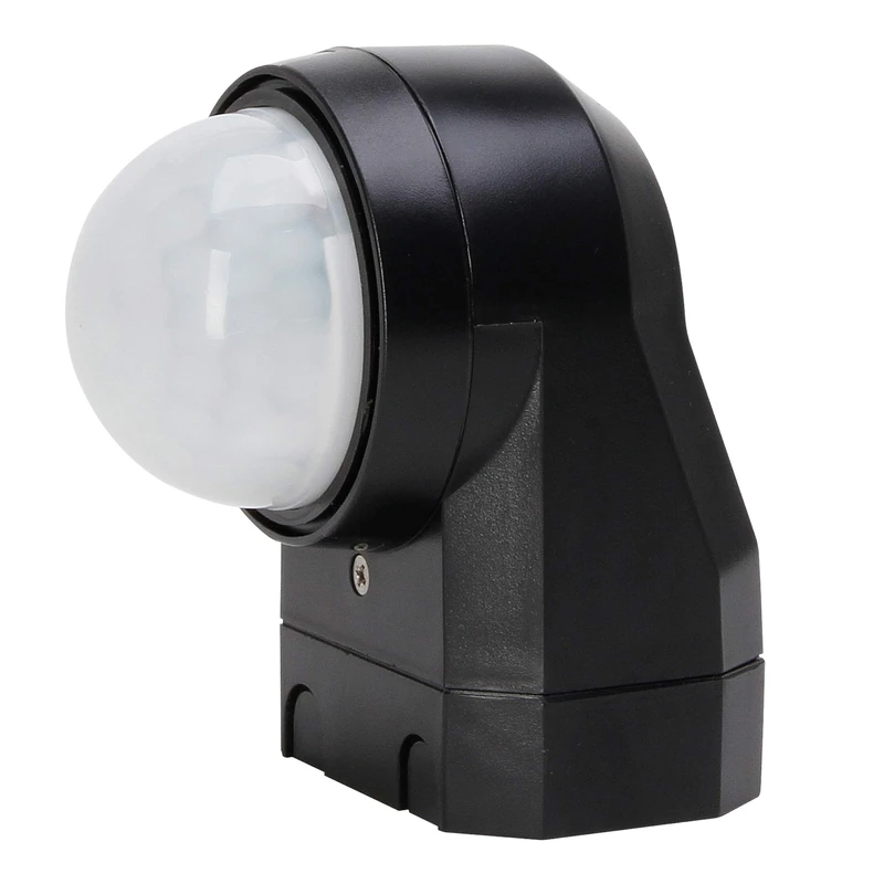Kopp Infracontrol 824605012 Motion Sensor 240° 12 m Range Infrared Motion Sensor Surface-Mounted for Outdoor and Indoor Use IP54 Black