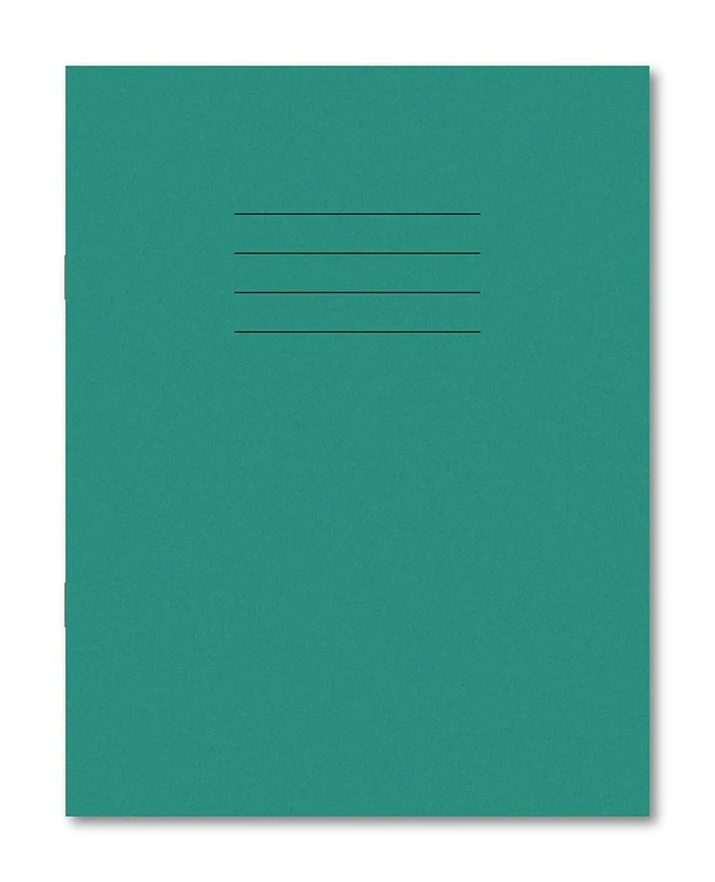Hamelin 8 x 6.5-Inch 8 mm Ruled and Margin 48 Pages Exercise Book - Dark Green (Pack of 100)