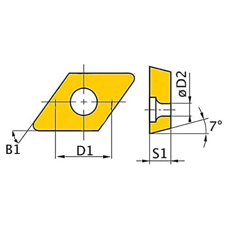 Optimum - 5 x DNMG150408 Cutting Plate