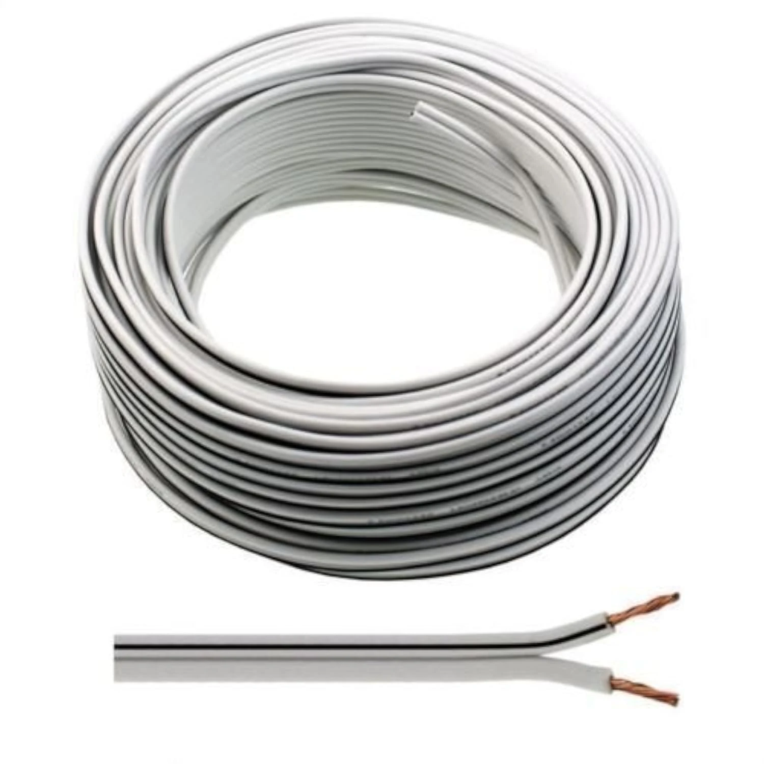 30m of Auline Speaker Cable 13 Strand for Surround Sound Hifi Car Audio System (White)