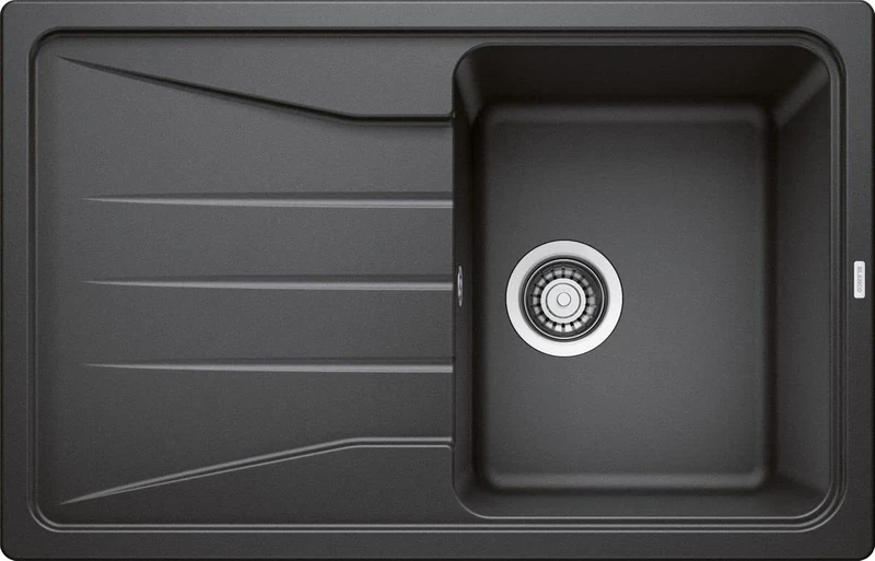 Blanco Sona 6 S Silgranit PuraDur, Charcoal Grey, Reversible Inset Kitchen Sink &, Black, 519662