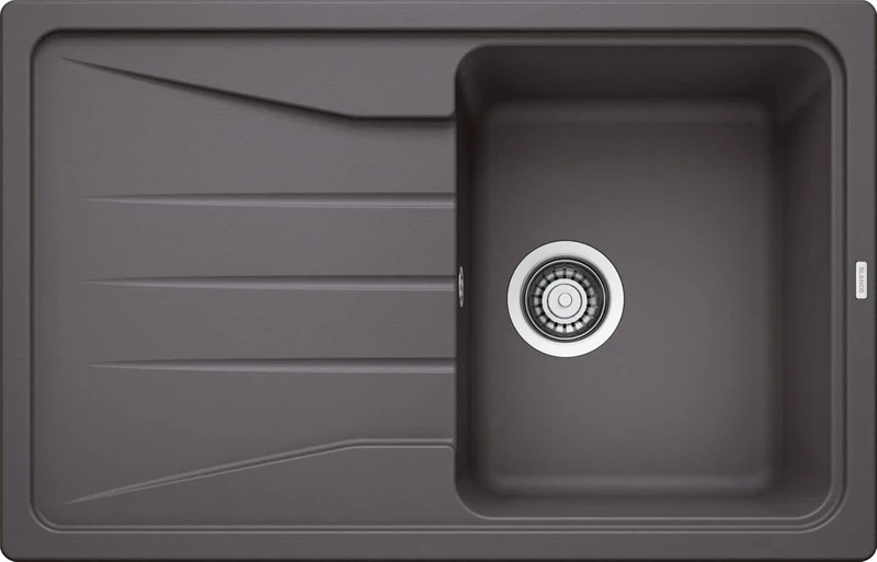 BLANCO 519663 Sona 45 S Kitchen Sink, Silgranit Puradur, Rock Grey, Reversible, 1 Piece