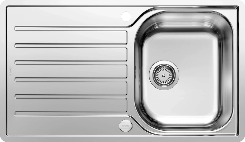 BLANCO Lantos 45 S-IF Salto – Kitchen Sink for 45 cm Wide Base Units – with IF Flat Rim and Drain Remote Control – Stainless Steel Brushed Finish – 519707