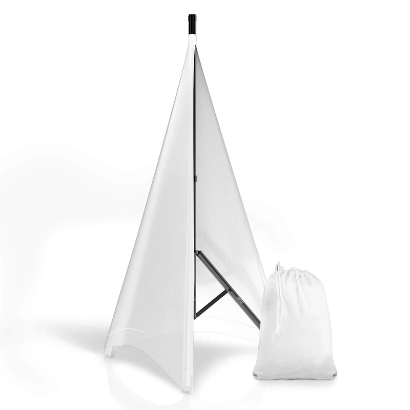 Pyle PSCRIM2W Universal Light Tripod Stand Scrim Skirt Trim DJ Speaker - White - Image 1