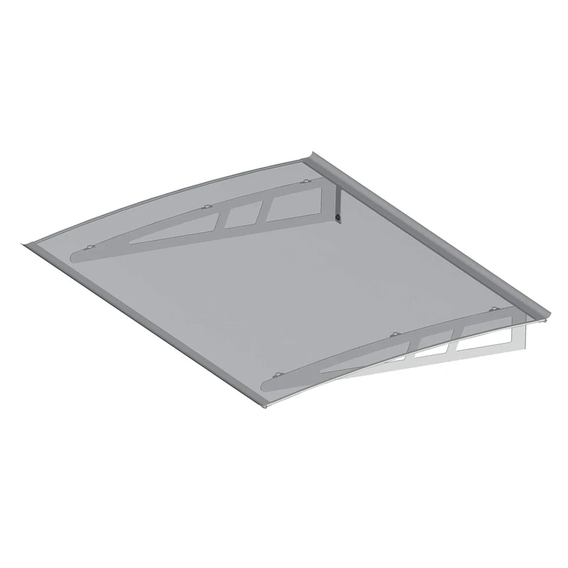 Garden Friend Outdoor Aluminium Canopy with Grey Stand and Transparent Polycarbonate Cover, 100 x 140 x 5 cm