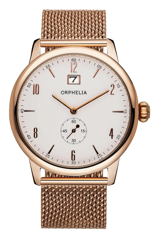 Orphelia Men's Quartz Watch with Black Dial Analogue Display and Silver Stainless Steel OR22970617