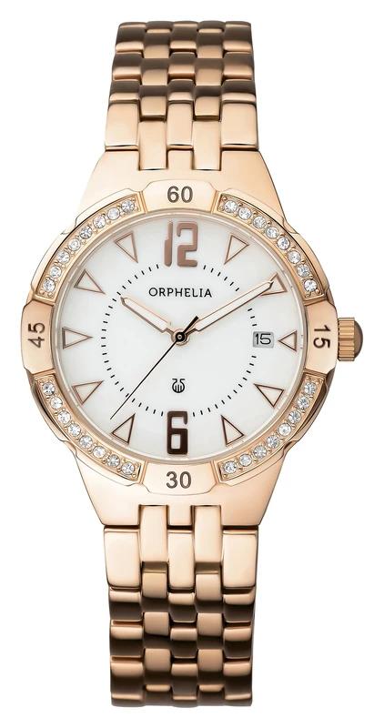 Orphelia Women's Quartz Watch with White Dial Analogue Display and Silver Stainless Steel