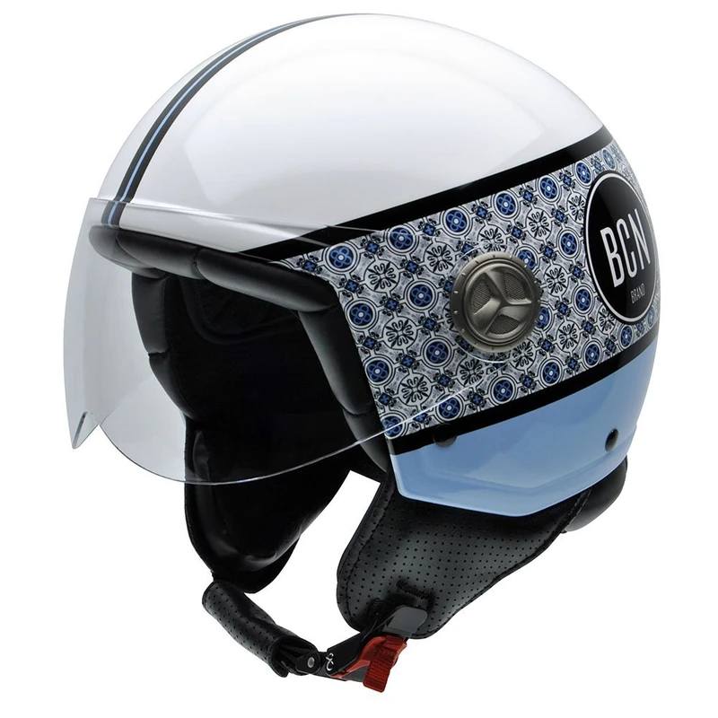NZI Zeta Motorcycle Helmet, Black/Black/Blue, 57