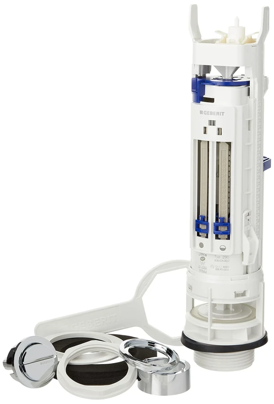 Geberit 282.350.21.2 Impuls 290 Dual Flush Toilet Valve and Chrome Push Button - Multi-Colour