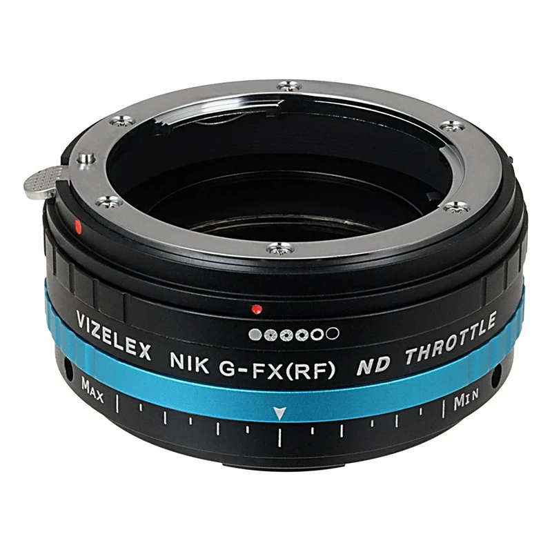 Vizelex ND Throttle Lens Mount Adapter from Fotodiox Pro - Nikon G (FX, DX & Older) Lens to Fujifilm X-Series Mirrorless Camera Adapter - fits X-Mount Camera Bodies (such as X-Pro1, X-E1, X-M1, X-A1, X-E2, X-T1) - with Built-In Variable ND Filter (ND2-ND1000)