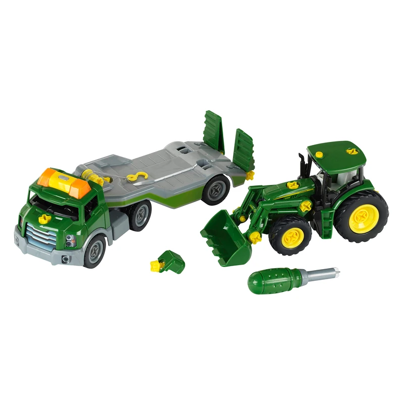 Theo Klein John Deere Transporter and Tractor Toy Set 3908