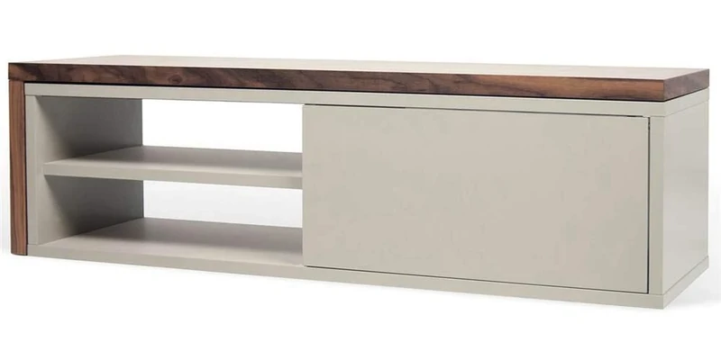 TemaHome Move TV Table, Walnut and Grey, 110 x 35.4 x 32 cm